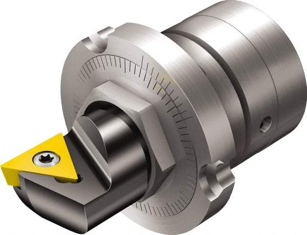 Sandvik Coromant - Series Fine Boring Unit, Left Hand Cut, 38.10mm Min Bore Diam, Boring Cartridge - 19.2mm Back of Bar to Cutting Edge, TCMT Insert, 33.84mm OAL - Caliber Tooling