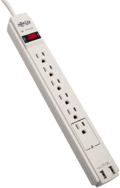 Tripp-Lite - 6 Outlets, 120 VAC15 Amps, 6' Cord, Power Outlet Strip - Floor, Keyhole Mount, 5-15 NEMA Configuration, 13" Strip - Caliber Tooling