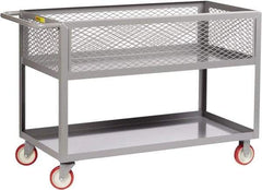 Little Giant - 1,200 Lb Capacity, 24" Wide x 41-1/2" Long x 35" High Deep Shelf Cart - 2 Shelf, Steel, 2 Rigid/2 Swivel Casters - Caliber Tooling