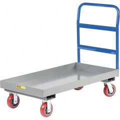 Little Giant - 3,600 Lb Capacity Steel Platform Truck - Steel Deck, 24" OAW, 36" Platform Length, Polyurethane Casters - Caliber Tooling