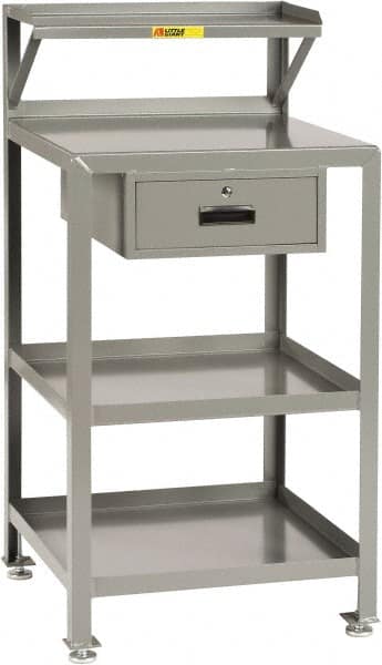 Little Giant - 1 Drawer Shop Desk - 24 Inch Wide x 22 Inch Deep x 52 Inch High, Gray - Caliber Tooling