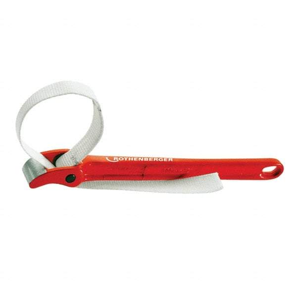 Rothenberger - 12" Max Pipe Capacity, 12" Long, Strap Wrench - 8" Actual OD, 12" Handle Length - Caliber Tooling