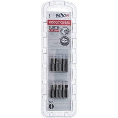 Wiha - Slotted Screwdriver Bits Reversible: NonReversible Blade Width (Inch): 1/4 - Caliber Tooling