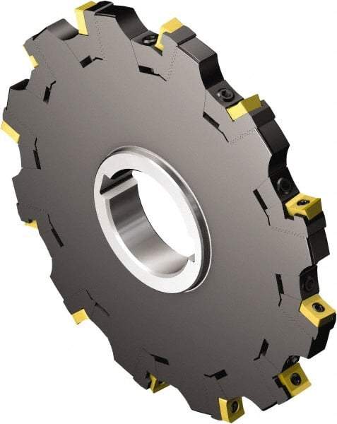 Sandvik Coromant - Arbor Connection, 0.689" Cutting Width, 4.5079" Depth of Cut, 315mm Cutter Diam, 2.3622" Hole Diam, Indexable Slotting Cutter - 2.3622" Shank Diam, N331.1A-11 Insert, Neutral Cutting Direction - Caliber Tooling