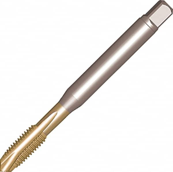 Sandvik Coromant - 3/4-16 UNF, 4 Flute, Uncoated, High Speed Steel Spiral Point Tap - Plug Chamfer, Right Hand Thread, 125mm OAL, 30mm Thread Length, 14mm Shank Diam, 2B Class of Fit, Series CoroTap 200 - Exact Industrial Supply