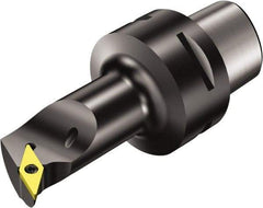 Sandvik Coromant - Left Hand Cut, Size C5, VBMT 221 Insert Compatiblity, Modular Turning & Profiling Cutting Unit Head - 15mm Ctr to Cutting Edge, 80mm Head Length, Through Coolant, Series CoroTurn 107 - Caliber Tooling