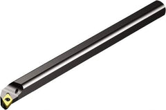 Sandvik Coromant - 13mm Min Bore Diam, 125mm OAL, 10mm Shank Diam, A..SDQCR/L Indexable Boring Bar - DCMT 2(1.5)1, DCMT 07 02 04 Insert, Screw or Clamp Holding Method - Caliber Tooling