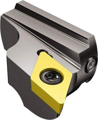 Sandvik Coromant - Left Hand Cut, Size 80, DCMT 11 T3 08 & DCMT 3(2.5)2 Insert Compatiblity, Internal Modular Turning & Profiling Cutting Unit Head - 57mm Ctr to Cutting Edge, 45.7mm Head Length, Series CoroTurn 107 - Caliber Tooling