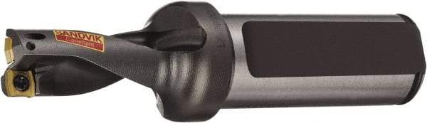 Sandvik Coromant - 37mm Max Drill Depth, 2xD, 16.5mm Diam, Indexable Insert Drill - 2 Inserts, 20mm Shank Diam, Flange Shank - Caliber Tooling