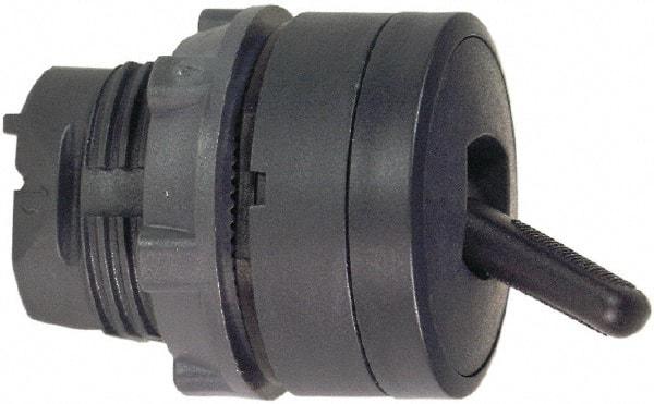 Schneider Electric - 22mm Mount Hole, 2 Position, Toggle Operated, Selector Switch Only - Black, Maintained (MA), Nonilluminated, Shock, Vibration and Water Resistant - Caliber Tooling