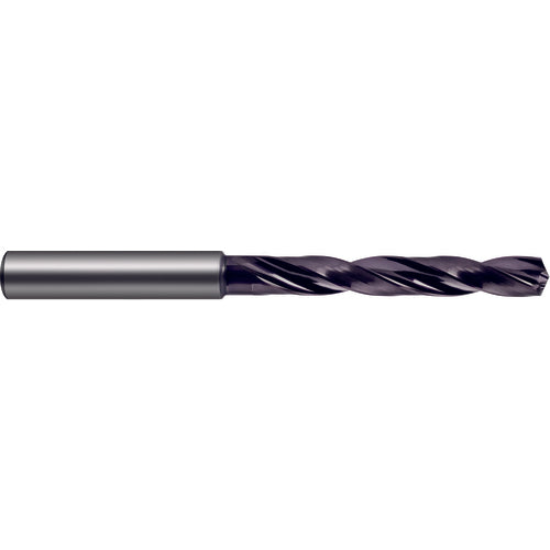 3/8″ Dia. × 10 mm Shank × 61 mm Flute Length × 103 mm OAL, 5xD, 140°, nano-FIREX, 2 Flute, Coolant Thru, Solid Carbide Drill - Exact Industrial Supply