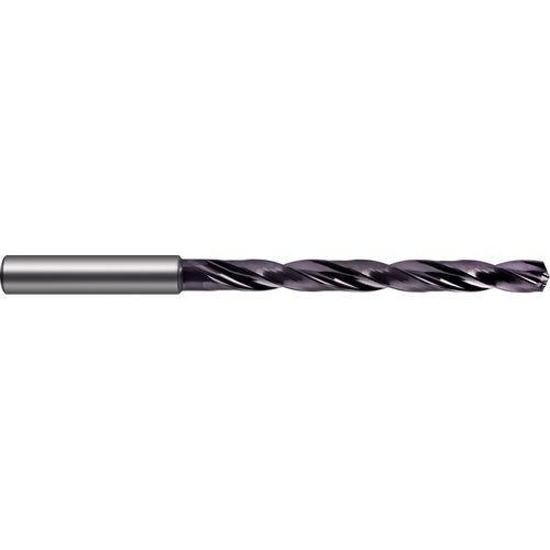 13/32″ Dia. × 12 mm Shank × 106 mm Flute Length × 155 mm OAL, 7xD, 140°, nano-FIREX, 2 Flute, Coolant Thru, Solid Carbide Drill - Exact Industrial Supply