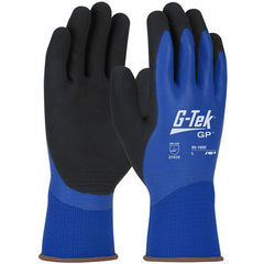 ‎55-1600/XL Seamless Knits - G-Tek GP - Blue 13G Poly Shell - Full Blue Latex w/ MS Grip - Waterproof - Exact Industrial Supply