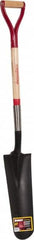 Razor-Back - 16" High x 6" Wide Tapered Steel Spade - 29" Long Wood D-Grip Handle, Front Turned - Caliber Tooling