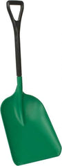 Remco - 14" High x 10-1/2" Wide Square Plastic Scoop - 38-1/2" Long Plastic D-Grip Handle - Caliber Tooling