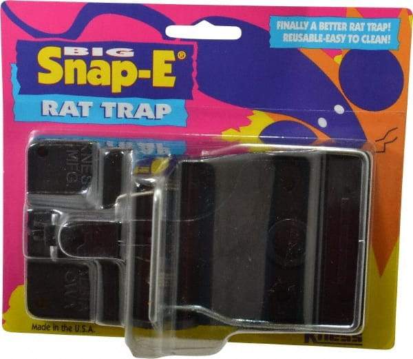 Made in USA - Snap Trap for Use on Rats - 5-1/2 Inch Long x 3 Inch Wide x 3-3/4 Inch High, Polystyrene and Steel - Caliber Tooling