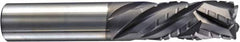 Niagara Cutter - 3/8" Cutting Diam x 1" Length of Cut, 5 Flute, Compression Spiral Router Bit - Diamond Coated, Right Hand Cut, Solid Carbide, 3" OAL x 3/8" Shank Diam, Chipbreaker, 30° Helix Angle - Caliber Tooling