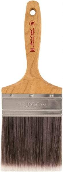 Wooster Brush - 4" Synthetic Wall Brush - 3-15/16" Bristle Length, Maple Handle - Caliber Tooling