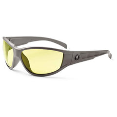 Njord Yellow Lens Matte Gray Safety Glasses - Caliber Tooling