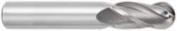 OSG - 1" Diam, 2-1/4" LOC, 4 Flute Solid Carbide Ball End Mill - TiCN Finish, Single End, 5" OAL, 1" Shank Diam, Spiral Flute - Caliber Tooling