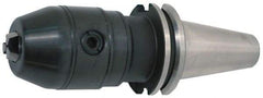 Accupro - CAT40, 1/32 to 1/2" Capacity, Integral Shank Drill Chuck - Keyed, Taper Shank - Exact Industrial Supply