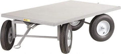 Little Giant - 2,000 Lb Capacity Steel Tracking Trailer - Steel Deck, 36" OAW, Mold On Rubber Casters - Caliber Tooling