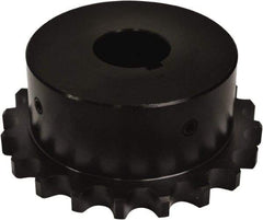 U.S. Tsubaki - 1-1/8" Bore Diam Finished Bore Roller Chain Coupling - 3.789" Coupling OD - Caliber Tooling