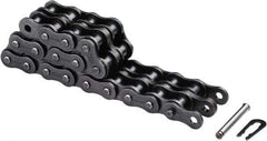 U.S. Tsubaki - 1" Pitch, ANSI 80, Solid Roller Chain - Chain No. 80, 34,341 Lb. Capacity, 5/8" Roller Diam, 5/8" Roller Width - Caliber Tooling