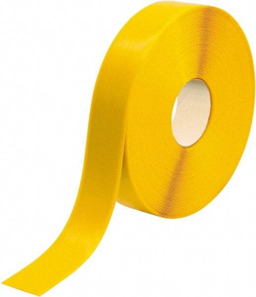 PRO-SAFE - Yellow Solid Color PVC Tape - 2" Wide x 100' Long x 50 mil Thick, General Traffic - Caliber Tooling