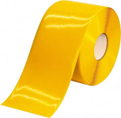 PRO-SAFE - Yellow Solid Color PVC Tape - 6" Wide x 100' Long x 50 mil Thick, General Traffic - Caliber Tooling