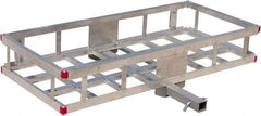 Erickson Manufacturing - Aluminum Cargo Carrier - 22-1/2" Wide x 49" Long, Silver, For Use with 2" Receivers - Caliber Tooling