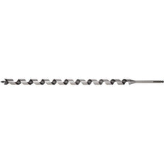 Irwin - 1/2", 7/16" Diam Hex Shank, 29" Overall Length with 24" Twist, Utility Auger Bit - Caliber Tooling