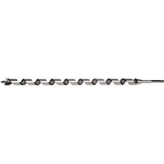 Irwin - 13/16", 5/8" Diam Hex Shank, 24" Overall Length with 21" Twist, Utility Auger Bit - Caliber Tooling