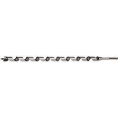 Irwin - 13/16", 7/16" Diam Hex Shank, 18" Overall Length with 15" Twist, Utility Auger Bit - Caliber Tooling