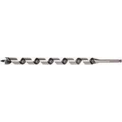 Irwin - 1-1/16", 7/16" Diam Hex Shank, 24" Overall Length with 21" Twist, Utility Auger Bit - Caliber Tooling