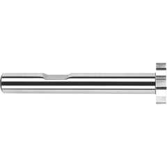 Harvey Tool - 1" Cut Diam, 5/16" Cut Width, 1/2" Shank, Straight-Tooth Woodruff Keyseat Cutter - Exact Industrial Supply