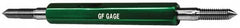 GF Gage - 5/16-32, Class 3B, Double End Plug Thread Go/No Go Gage - Hardened Tool Steel, Size 1 Handle Included - Caliber Tooling