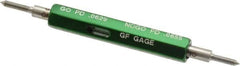 GF Gage - #1-64, Class 2B, Double End Plug Thread Go/No Go Gage - Hardened Tool Steel, Size 000 Handle Included - Caliber Tooling