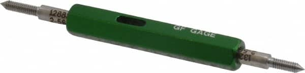 GF Gage - #2-56, Class 2B, Double End Plug Thread Go/No Go Gage - Hardened Tool Steel, Size 000 Handle Included - Caliber Tooling