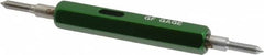 GF Gage - #2-64, Class 2B, Double End Plug Thread Go/No Go Gage - Hardened Tool Steel, Size 000 Handle Included - Caliber Tooling