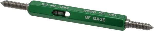 GF Gage - #5-40, Class 2B, Double End Plug Thread Go/No Go Gage - Hardened Tool Steel, Size 00 Handle Included - Caliber Tooling