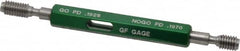 GF Gage - #12-28, Class 2B, Double End Plug Thread Go/No Go Gage - Hardened Tool Steel, Size 0 Handle Included - Caliber Tooling