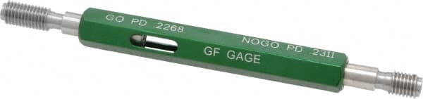 GF Gage - 1/4-28, Class 2B, Double End Plug Thread Go/No Go Gage - Hardened Tool Steel, Size 1 Handle Included - Caliber Tooling