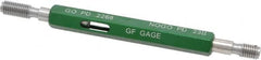 GF Gage - 1/4-28, Class 2B, Double End Plug Thread Go/No Go Gage - Hardened Tool Steel, Size 1 Handle Included - Caliber Tooling