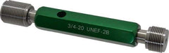 GF Gage - 3/4-20, Class 2B, Double End Plug Thread Go/No Go Gage - Hardened Tool Steel, Size 3 Handle Included - Caliber Tooling