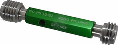 GF Gage - 1-1/8 - 7, Class 2B, Double End Plug Thread Go/No Go Gage - Hardened Tool Steel, Size 4 Handle Included - Caliber Tooling