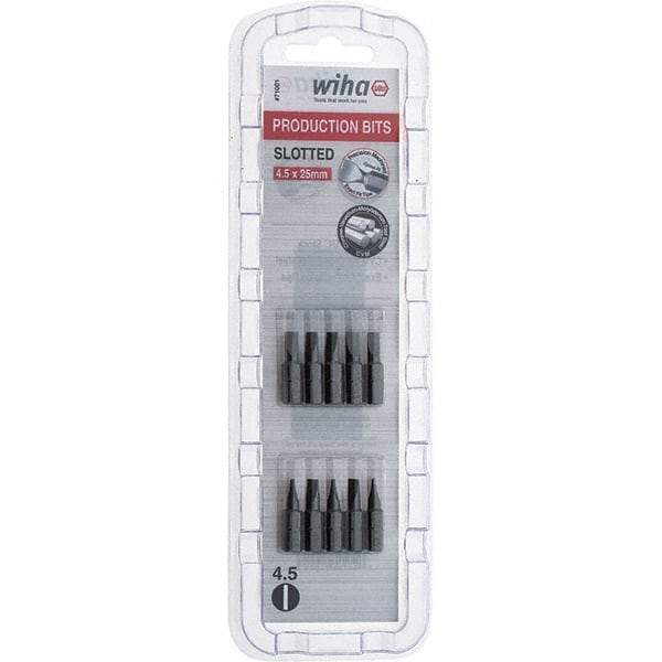 Wiha - Slotted Screwdriver Bits Reversible: NonReversible Blade Width (Inch): 3/16 - Caliber Tooling