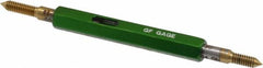 GF Gage - #5-40, Class 2B, Double End Plug Thread Go/No Go Gage - High Speed Steel, Size 00 Handle Included - Caliber Tooling