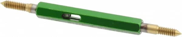 GF Gage - #6-32, Class 2B, Double End Plug Thread Go/No Go Gage - High Speed Steel, Size 00 Handle Included - Caliber Tooling