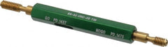 GF Gage - #8-32, Class 2B, Double End Plug Thread Go/No Go Gage - High Speed Steel, Size 0 Handle Included - Caliber Tooling